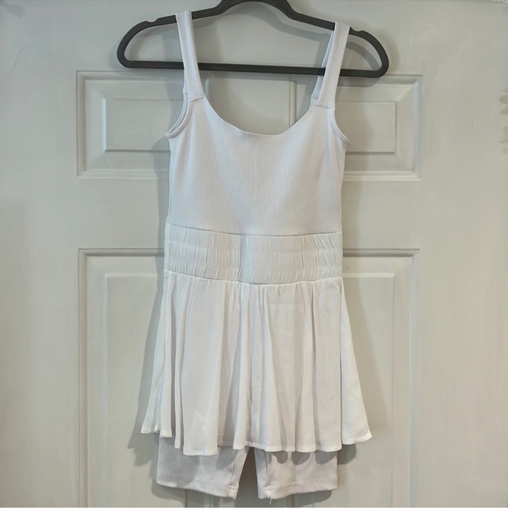 Free People movement Full Court Dress skort dress tennis dress white biker short - Picture 4 of 8